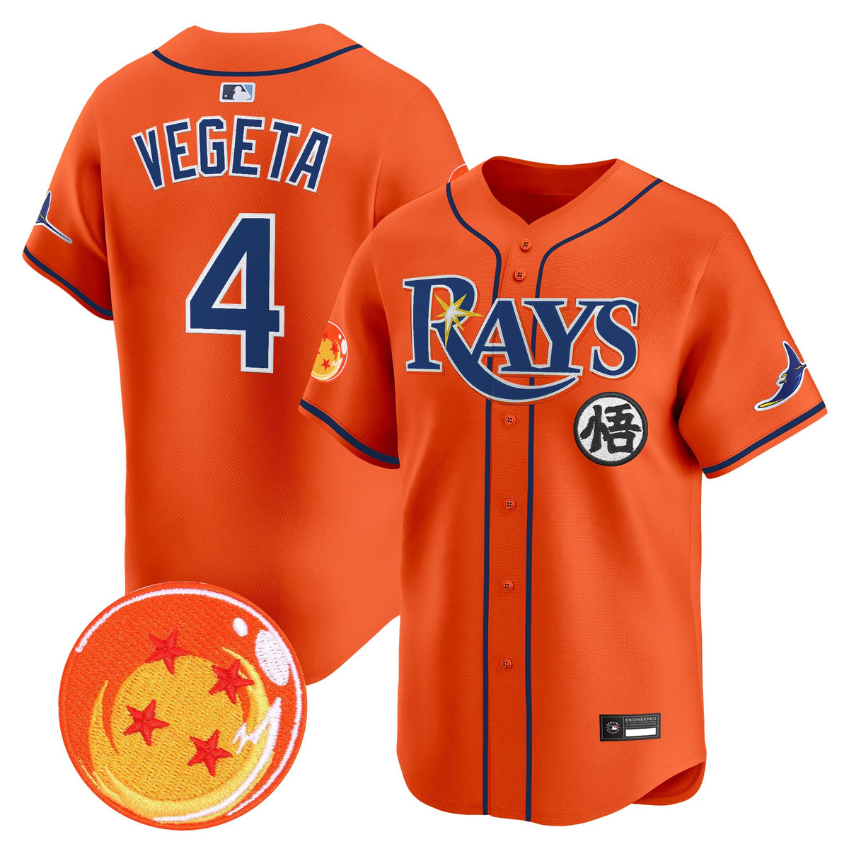Men's Tampa Bay Rays x Dragon Ball Vapor Premier Limited Jersey - All Stitched