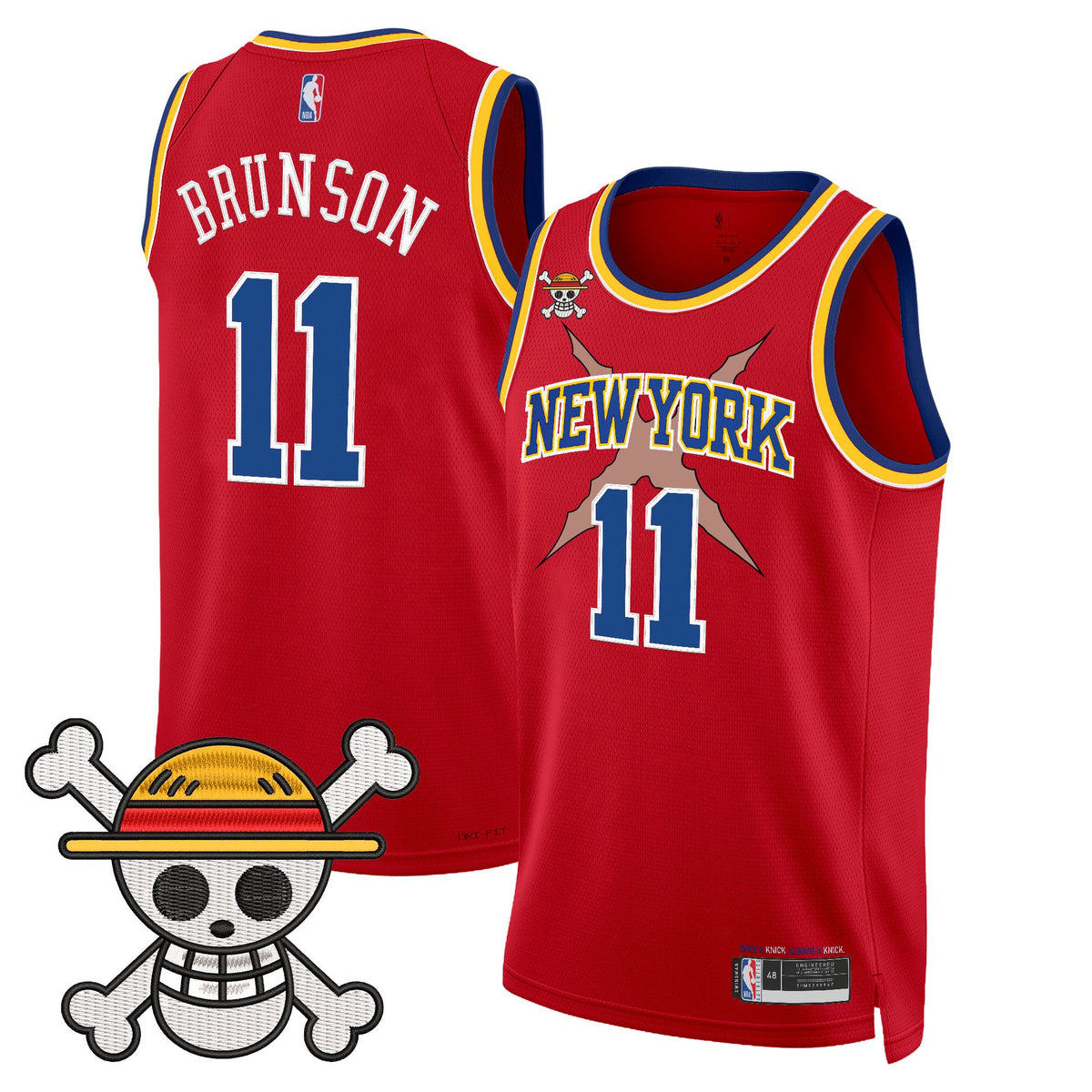 Men's New York Knicks x One Piece Swingman Jersey- Stitched
