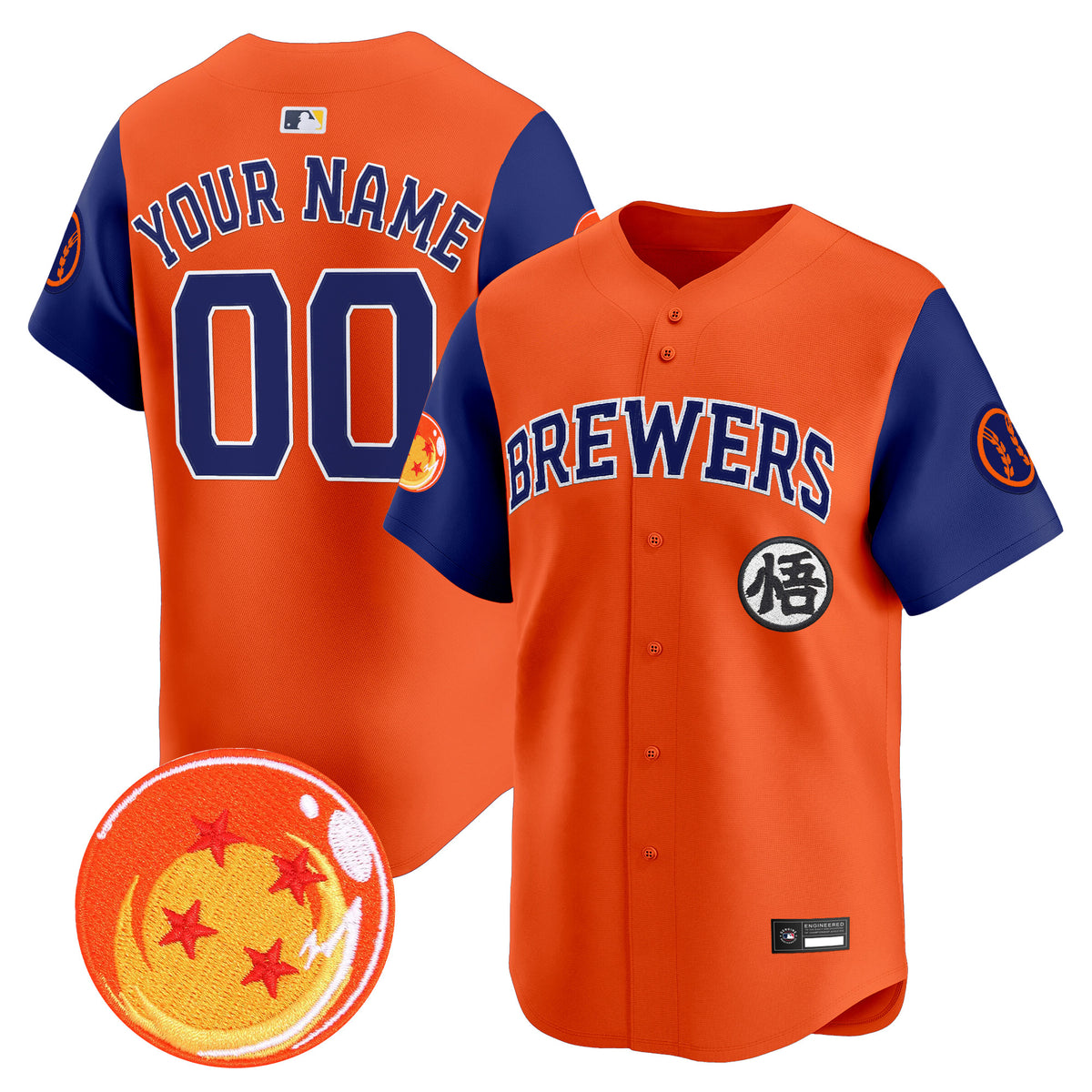 Milwaukee Brewers x Dragon Ball Vapor Premier Limited Custom Jersey - All Stitched