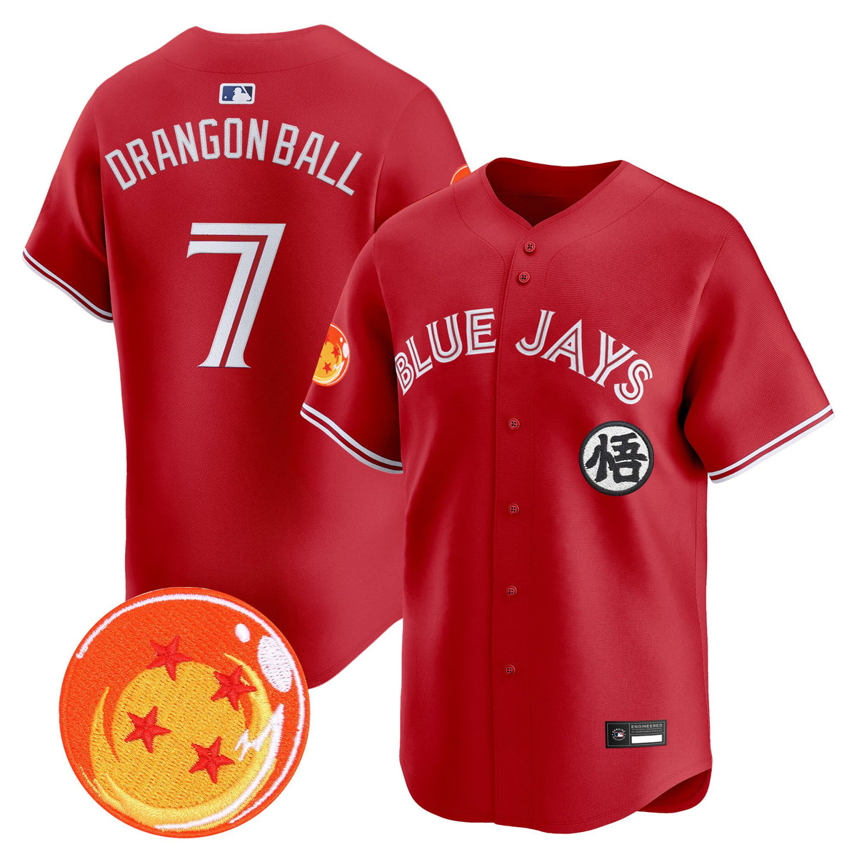 Men's Blue Jays x Dragon Ball Vapor Premier Limited Jersey - All Stitched