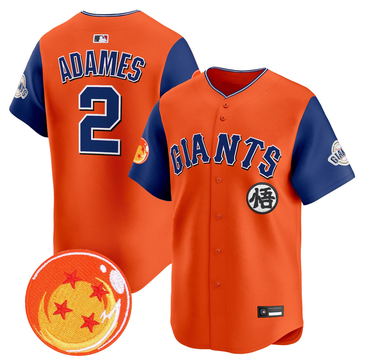 Men's San Francisco Giants x Dragon Ball Vapor Premier Limited Jersey - All Stitched