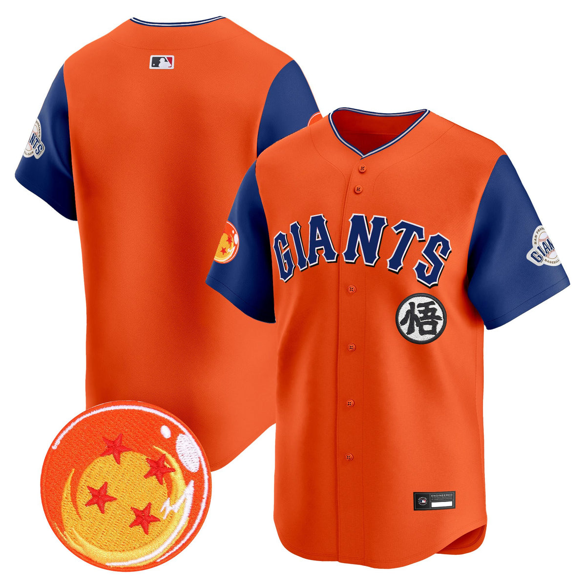 Men's San Francisco Giants x Dragon Ball Vapor Premier Limited Jersey - All Stitched