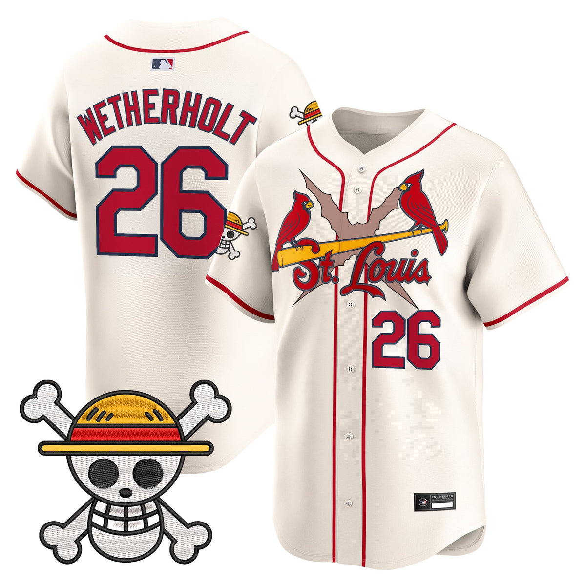 Men's St. Louis Cardinals x One Piece Vapor Premier Limited Jersey - Stitched