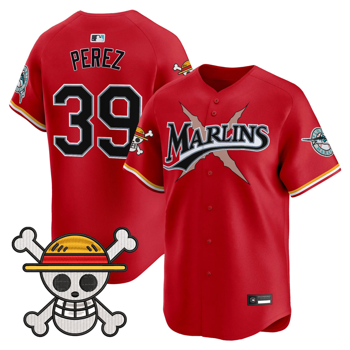Men's Miami Marlins x One Piece Vapor Premier Limited Jersey - Stitched