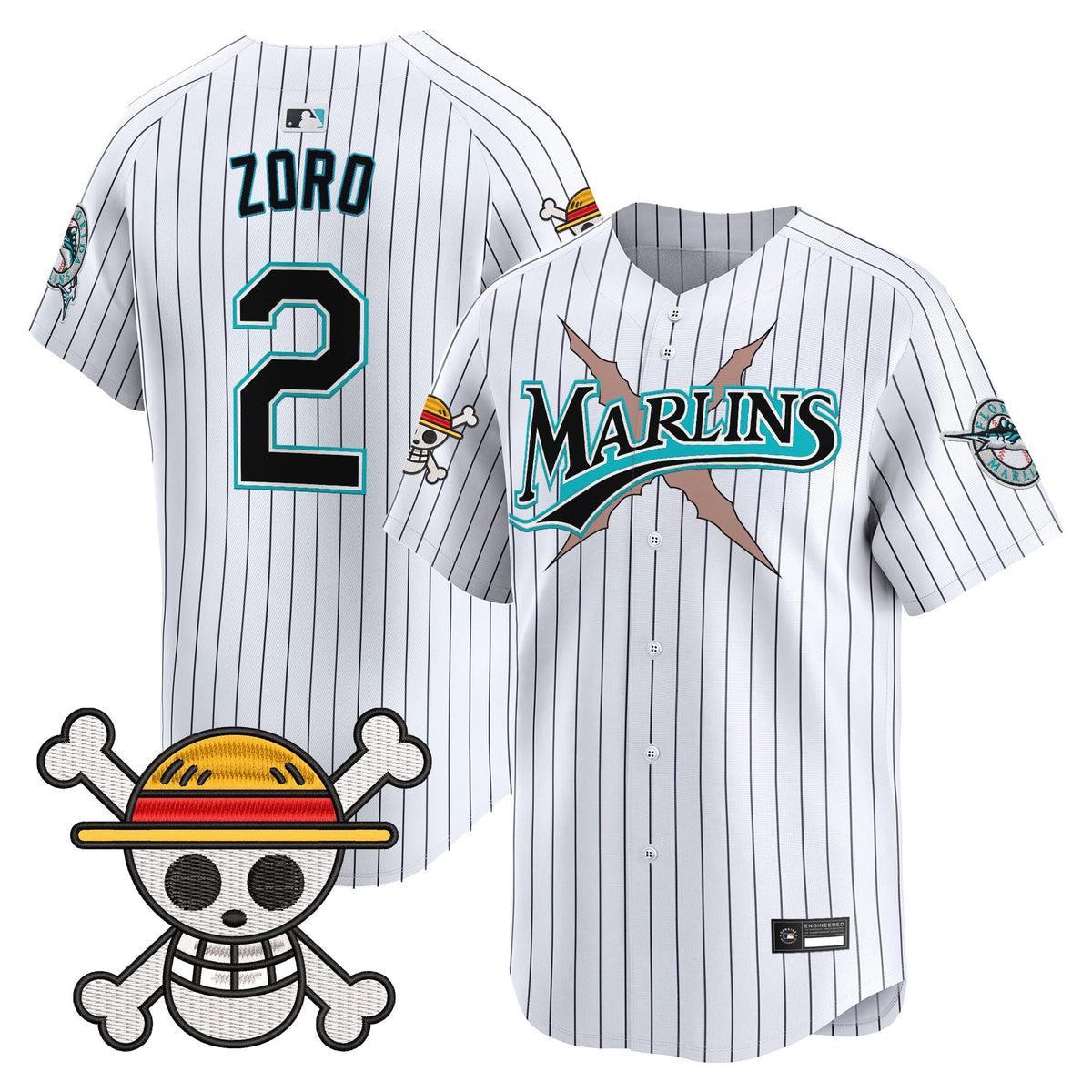 Men's Miami Marlins x One Piece Vapor Premier Limited Jersey - Stitched