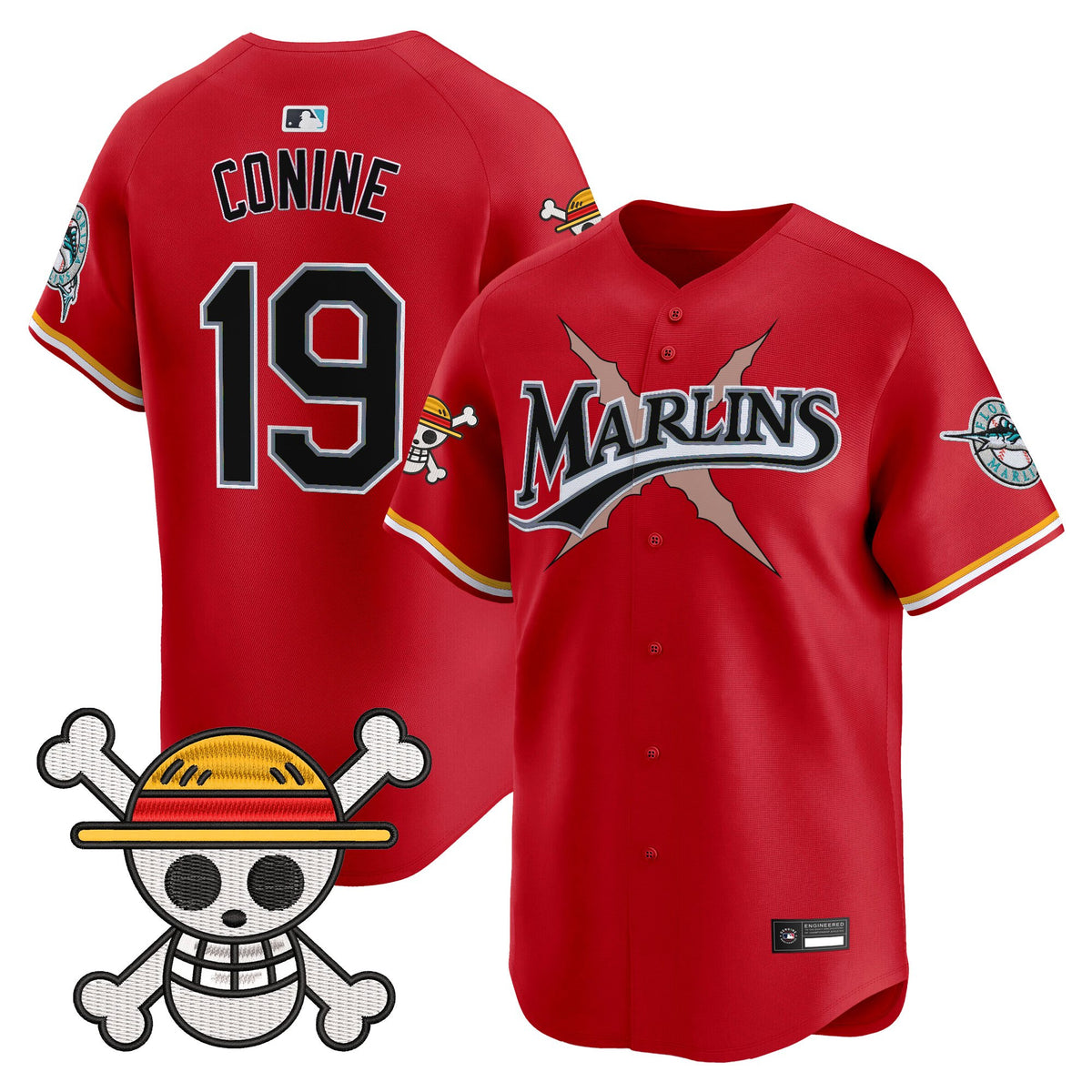Men's Miami Marlins x One Piece Vapor Premier Limited Jersey - Stitched