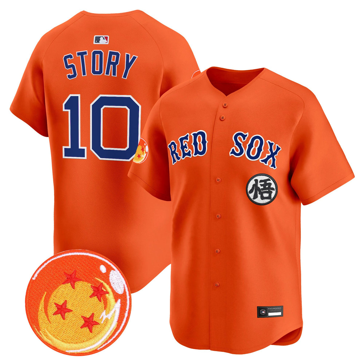 Men's Boston Red Sox x Dragon Ball Vapor Premier Limited Jersey - All Stitched