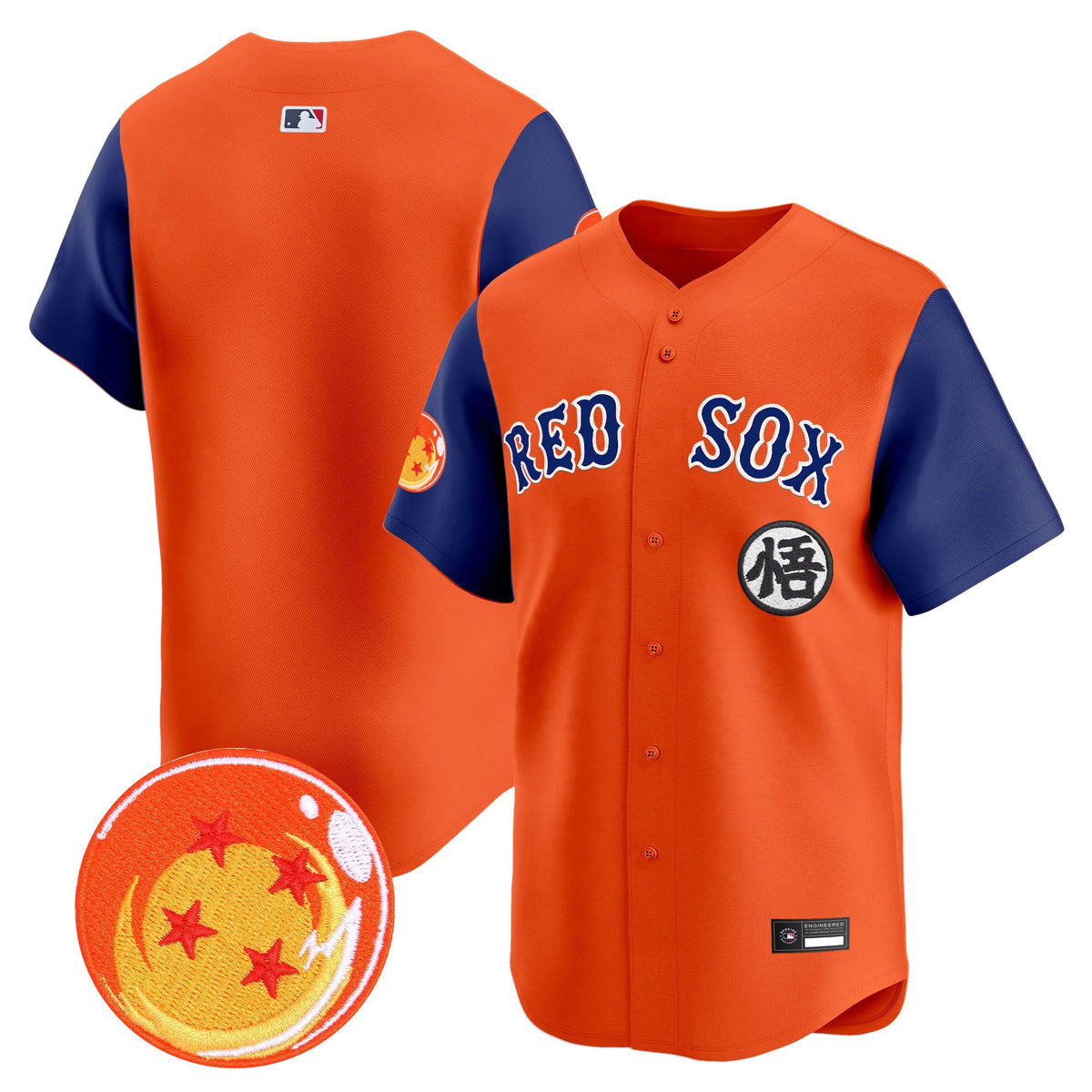 Men's Boston Red Sox x Dragon Ball Vapor Premier Limited Jersey - All Stitched