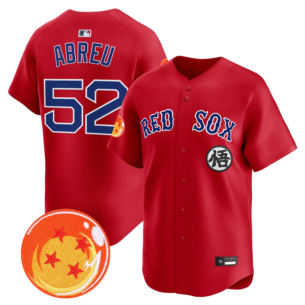 Men's Boston Red Sox x Dragon Ball Vapor Premier Limited Jersey - All Stitched