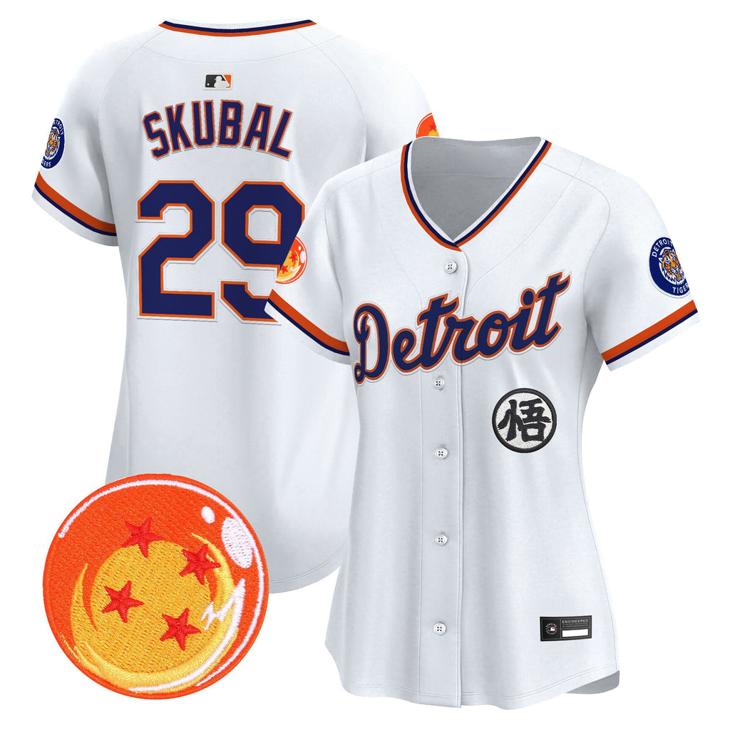 Women's Detroit Tigers x Dragon Ball Vapor Premier Limited Jersey - All Stitched