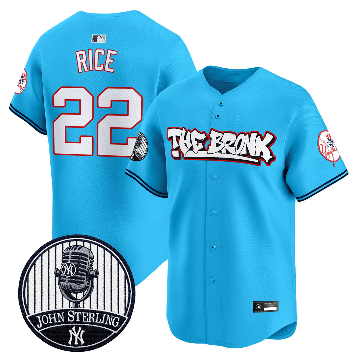 Men's New York Yankees "The Bronx Graffiti" Vapor Premier Limited Jersey - John Sterling Patch - All Stitched