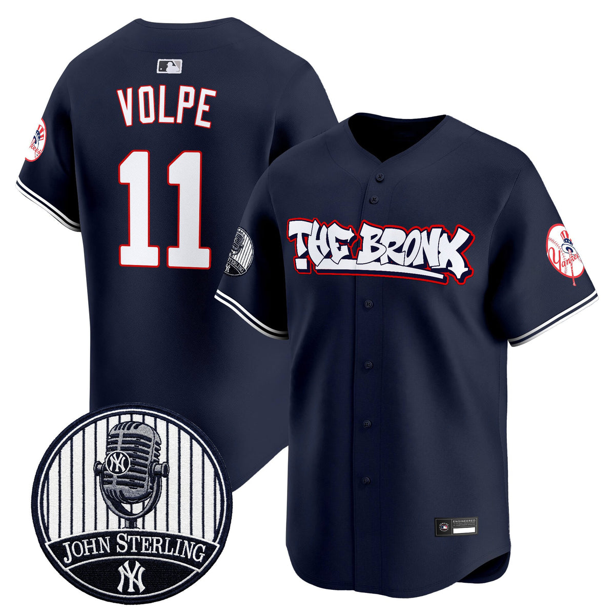 Men's New York Yankees "The Bronx Graffiti" Vapor Premier Limited Jersey - John Sterling Patch - All Stitched