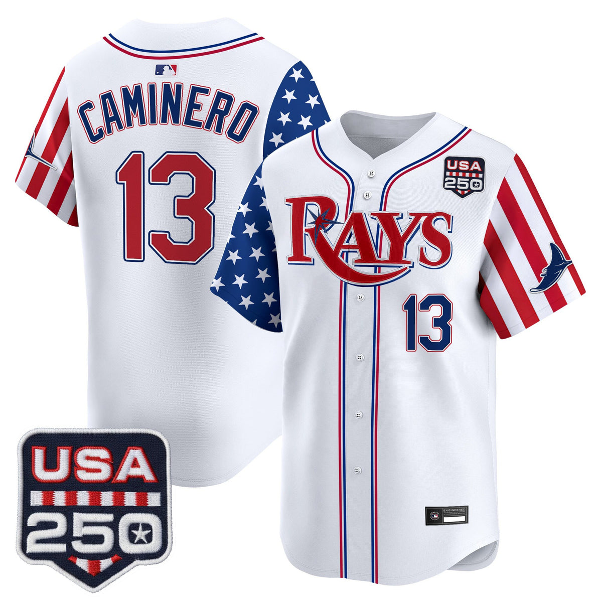 Men's Tampa Bay Rays "America 250 Edition" Vapor Premier Limited Jersey - All Stitched