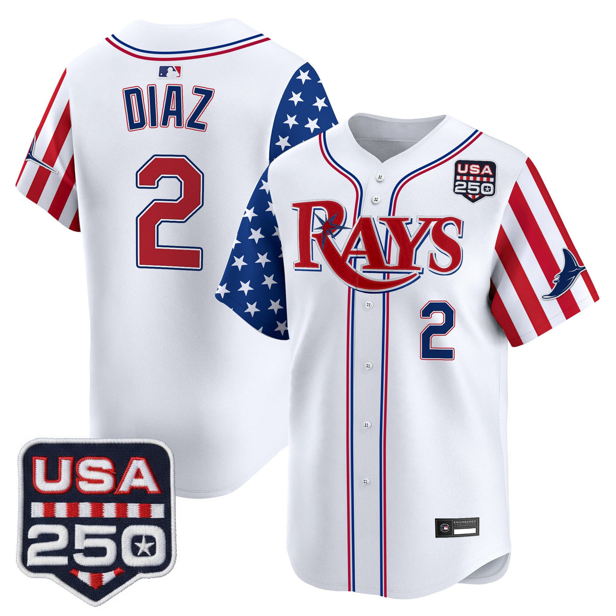 Men's Tampa Bay Rays "America 250 Edition" Vapor Premier Limited Jersey - All Stitched