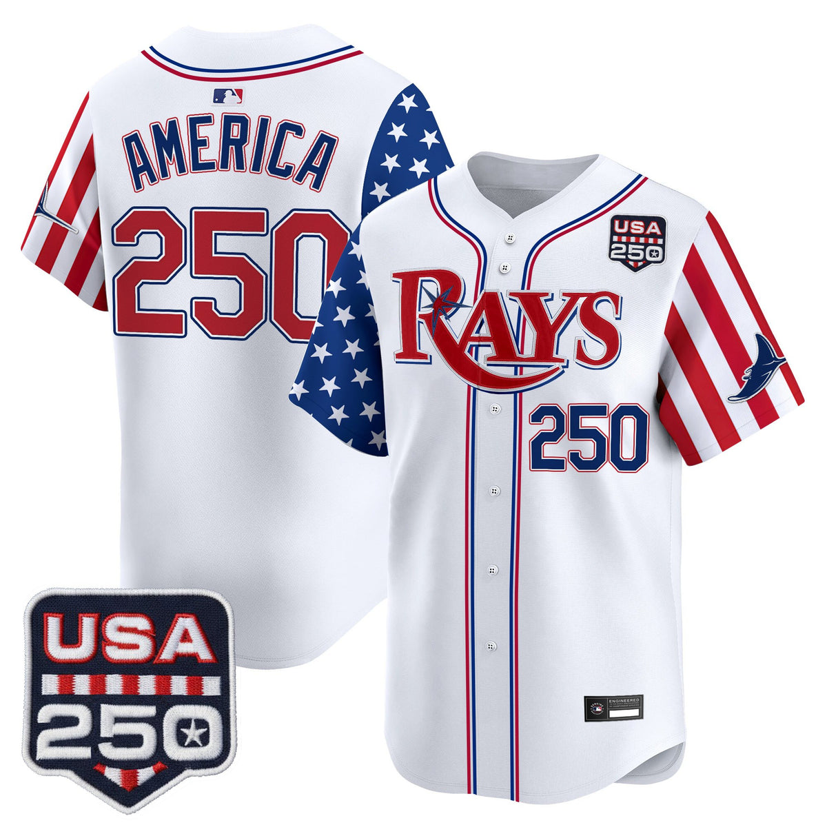 Men's Tampa Bay Rays "America 250 Edition" Vapor Premier Limited Jersey - All Stitched