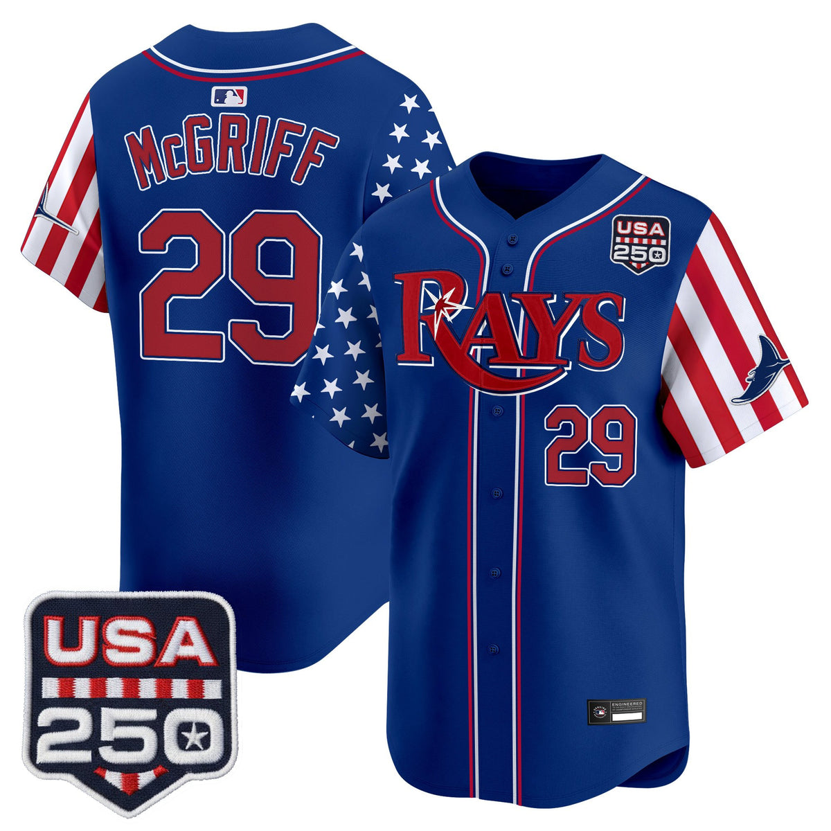 Men's Tampa Bay Rays "America 250 Edition" Vapor Premier Limited Jersey - All Stitched