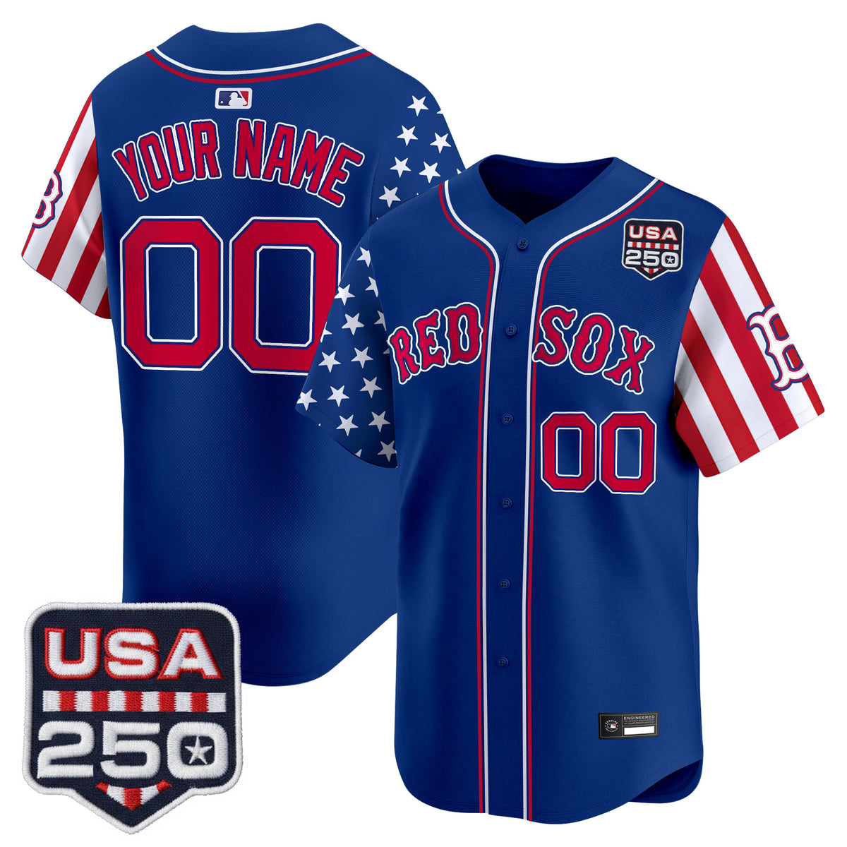 Boston Red Sox "America 250 Edition" Vapor Premier Limited Custom Jersey - All Stitched