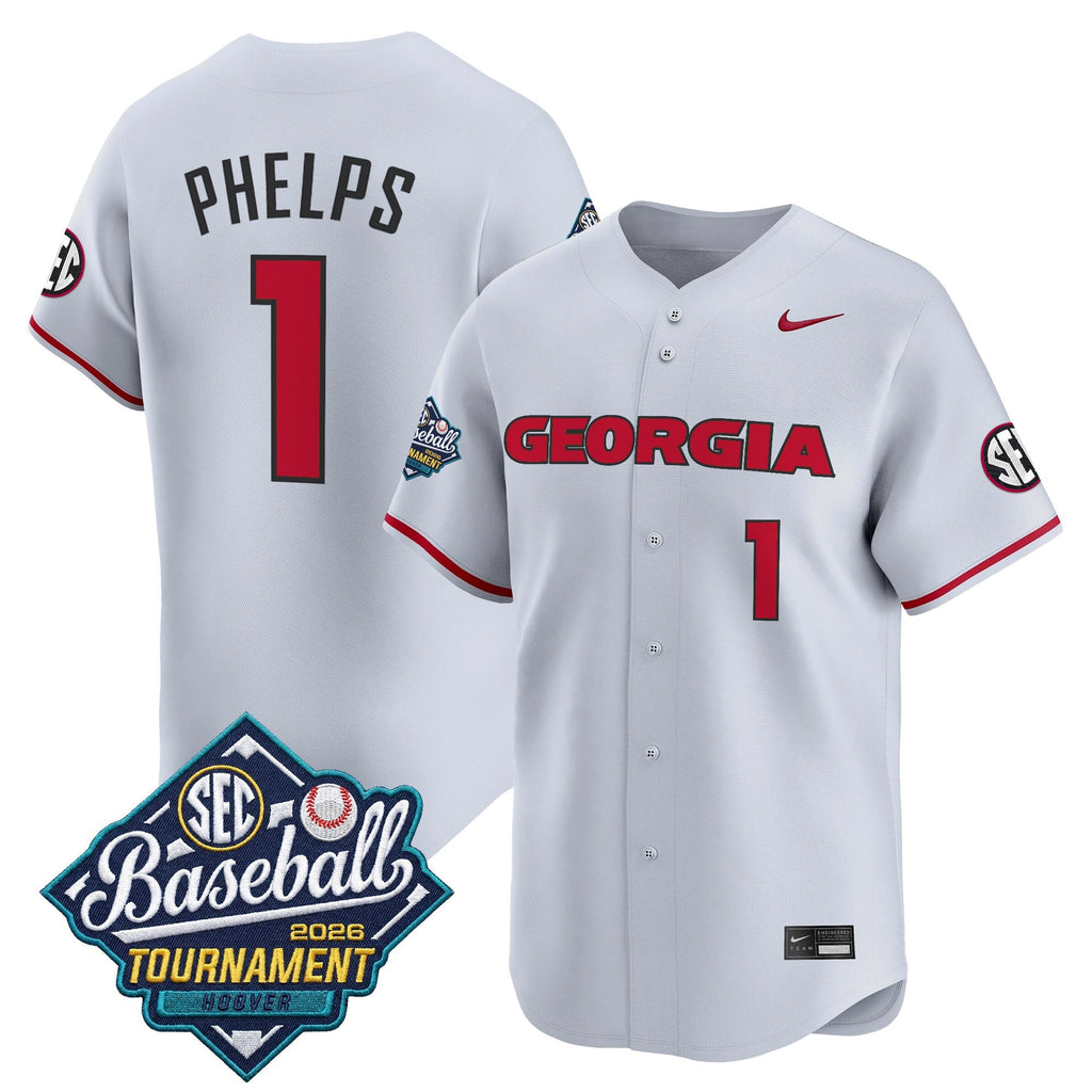 Men's Georgia Bulldogs Baseball Sec Tournament Champions 2026 Vapor Premier Limited Jersey - All Stitched