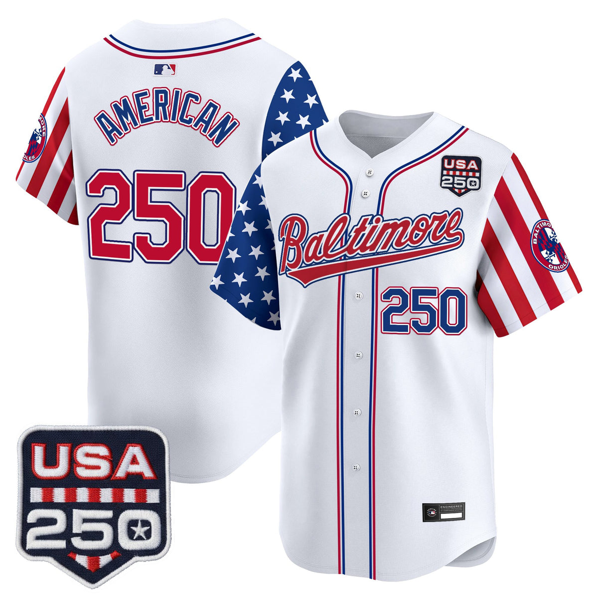 Men's Baltimore Orioles "America 250 Edition" Vapor Premier Limited Jersey - All Stitched