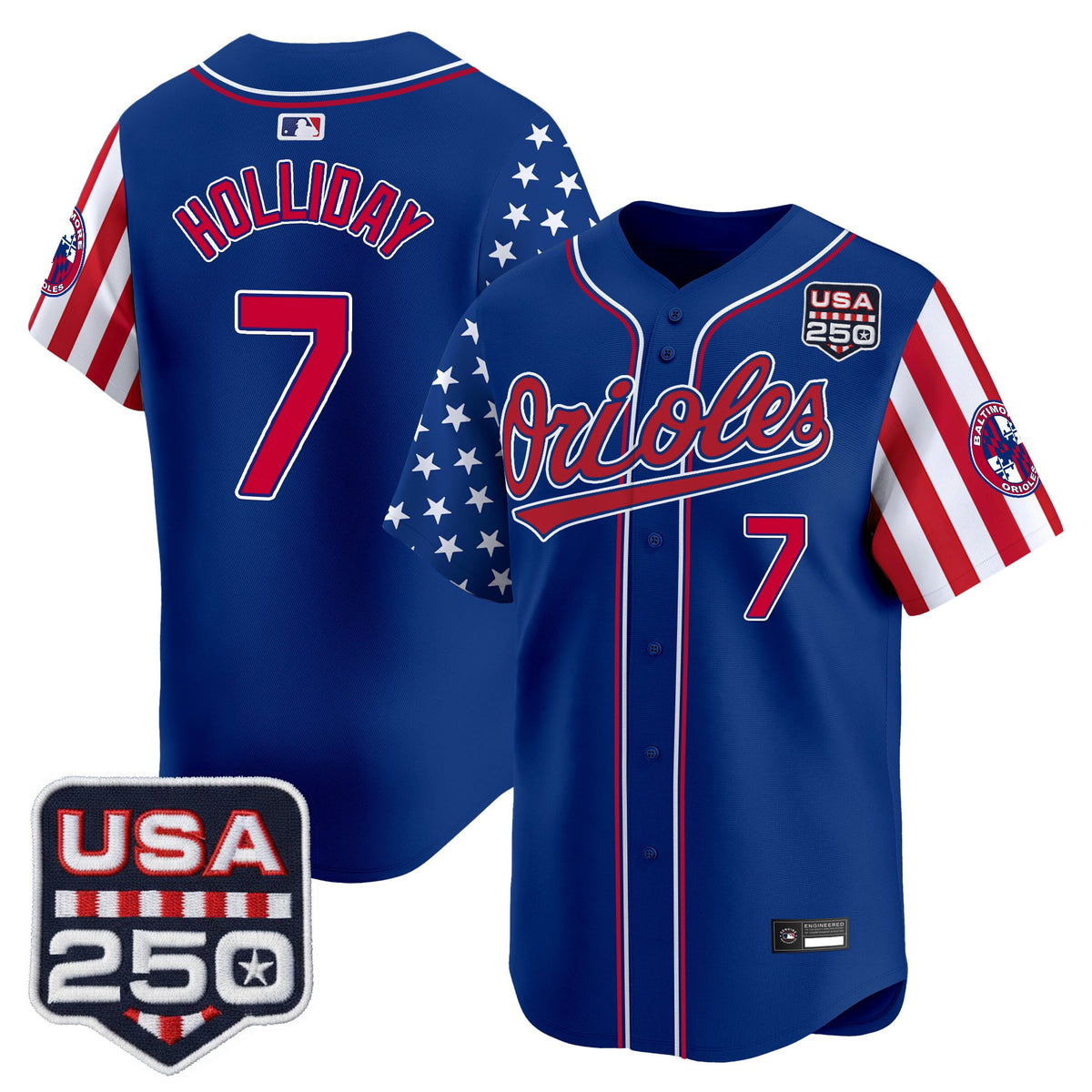 Men's Baltimore Orioles "America 250 Edition" Vapor Premier Limited Jersey - All Stitched