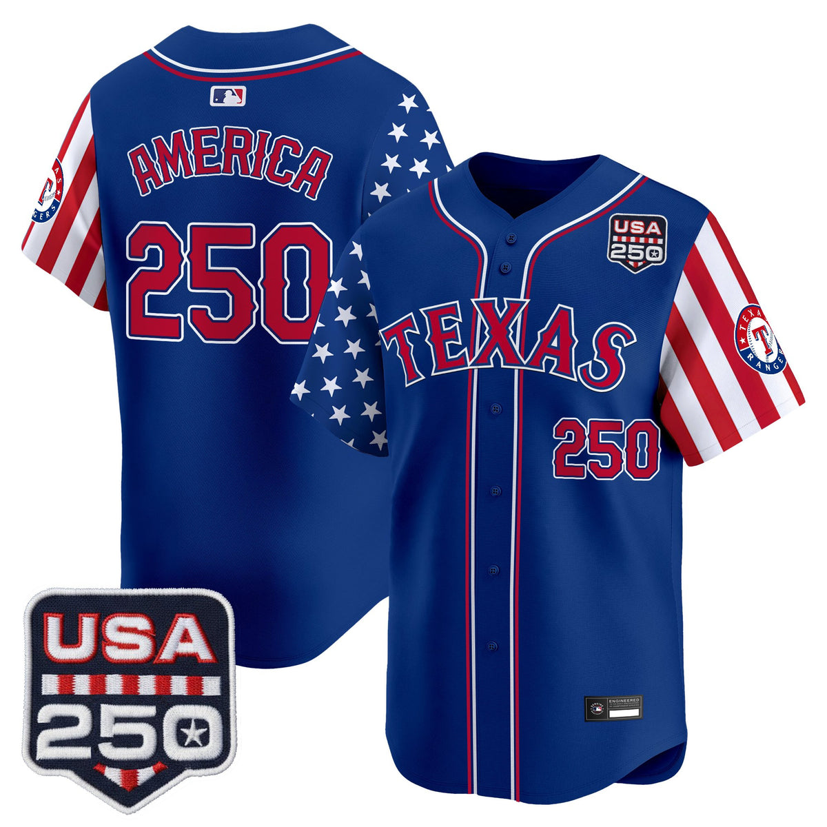 Men's Texas Rangers "America 250 Edition" Vapor Premier Limited Jersey - All Stitched