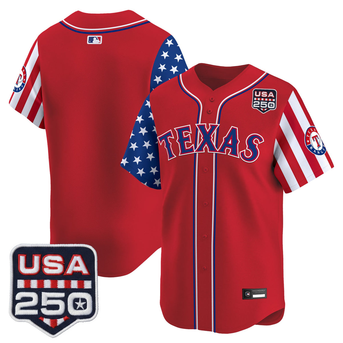 Men's Texas Rangers "America 250 Edition" Vapor Premier Limited Jersey - All Stitched