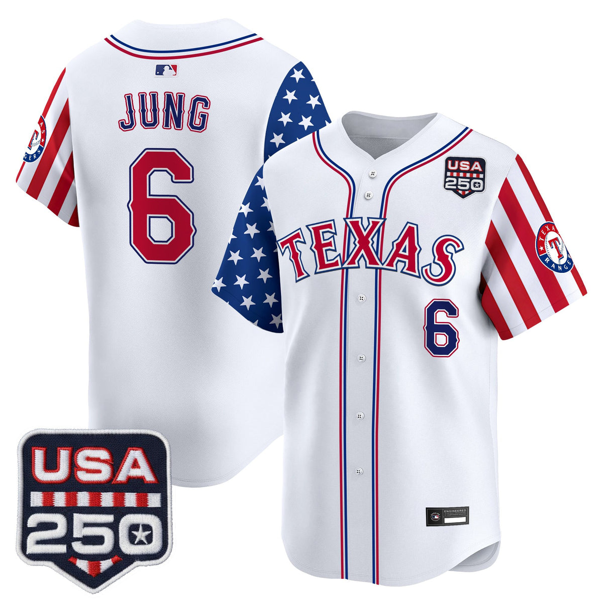Men's Texas Rangers "America 250 Edition" Vapor Premier Limited Jersey - All Stitched