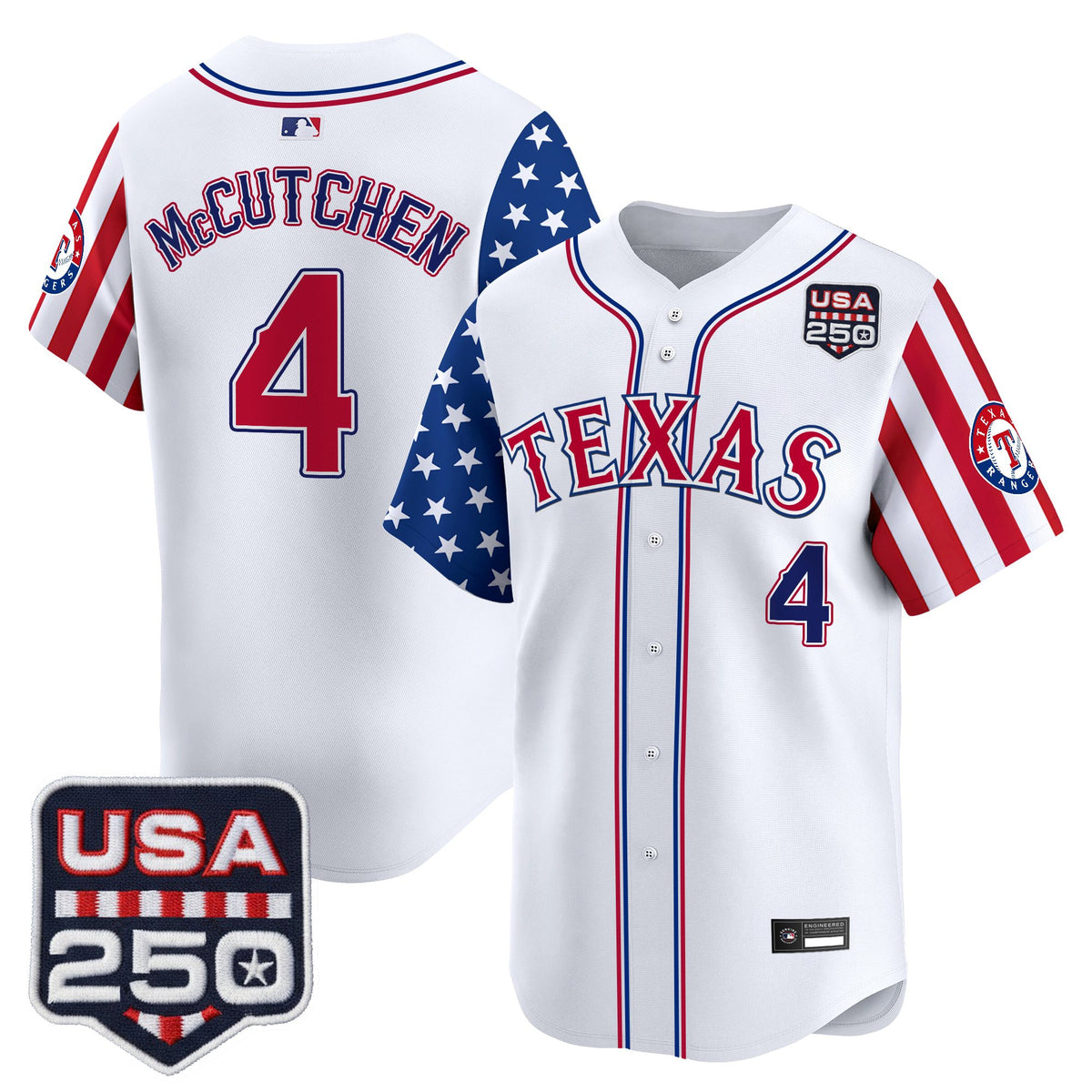 Men's Texas Rangers "America 250 Edition" Vapor Premier Limited Jersey - All Stitched