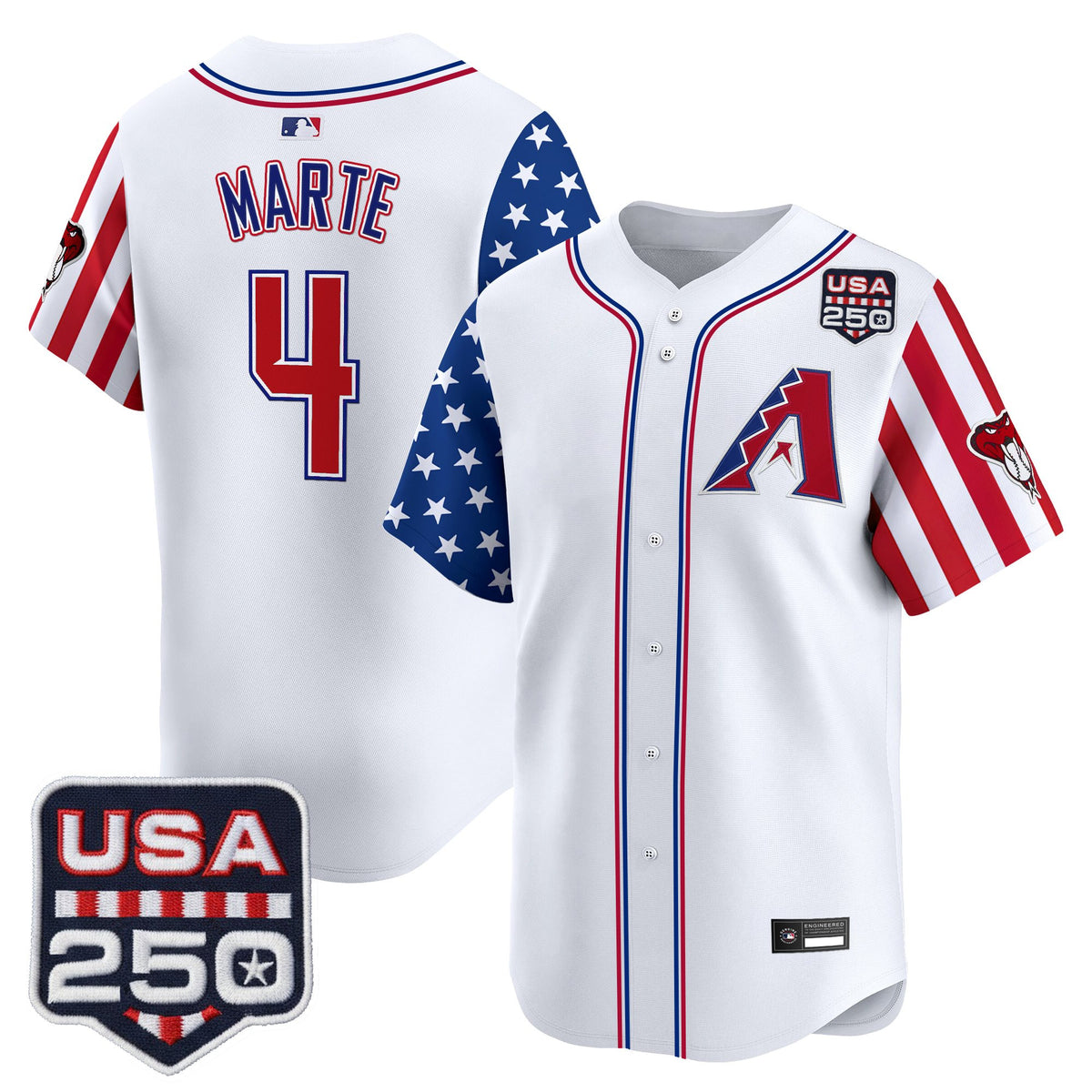 Men's Arizona Diamondbacks "America 250 Edition" Vapor Premier Limited Jersey - All Stitched