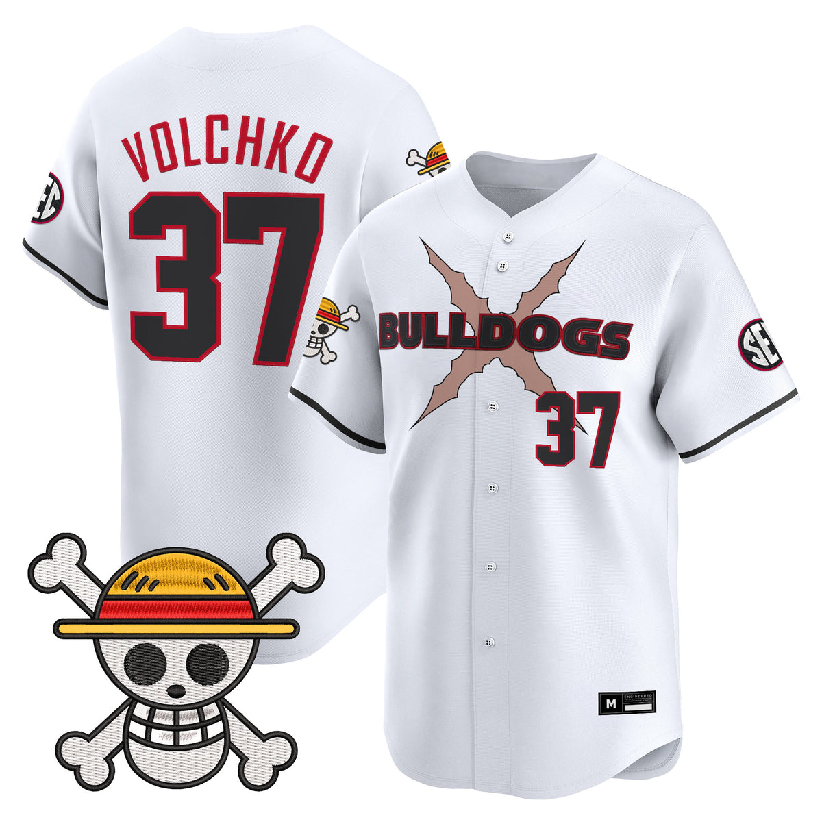 Men's Georgia Bulldogs Baseball x One Piece Vapor Premier Limited Jersey - Stitched