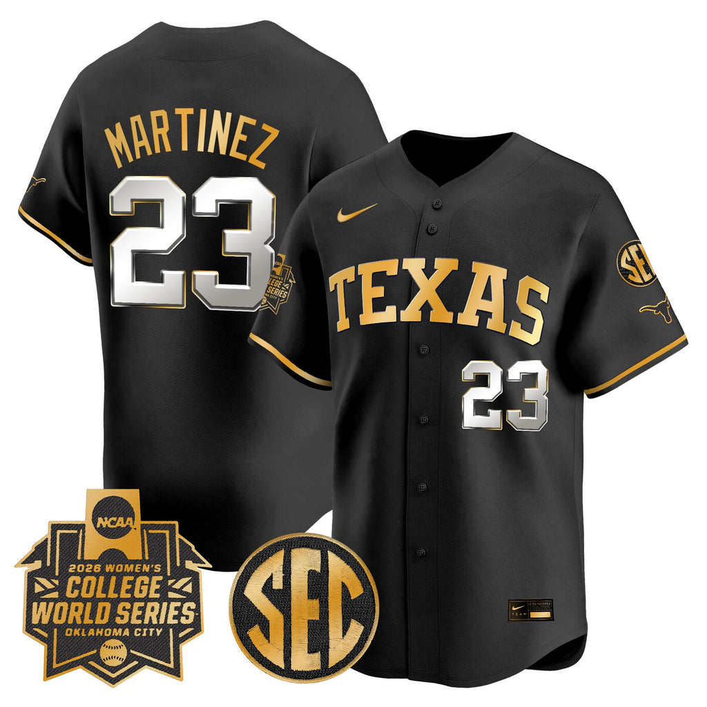 Men's size - Texas Longhorns Softball 2026 World Series (WCWS) Vapor Premier Limited Jersey - All Stitched