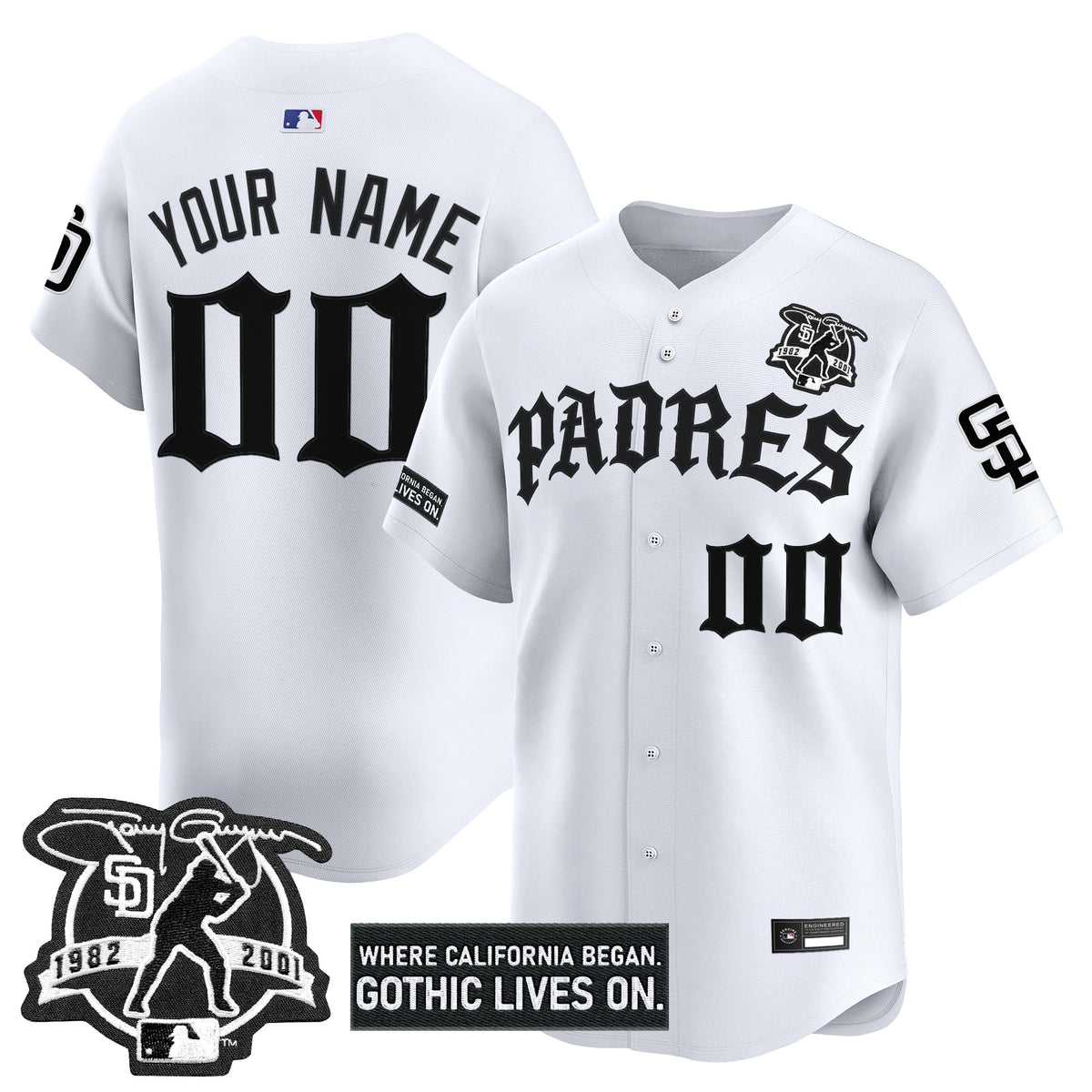 San Diego Padres 'Old English Edition' Vapor Premier Limited Custom Jersey - All Stitched
