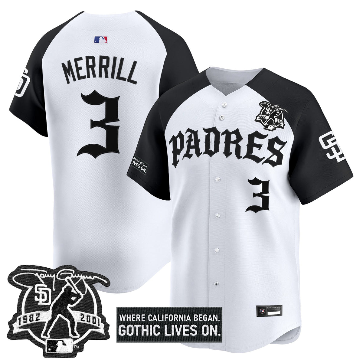 Men's San Diego Padres 'Old English Edition' Vapor Premier Limited Jersey - All Stitched
