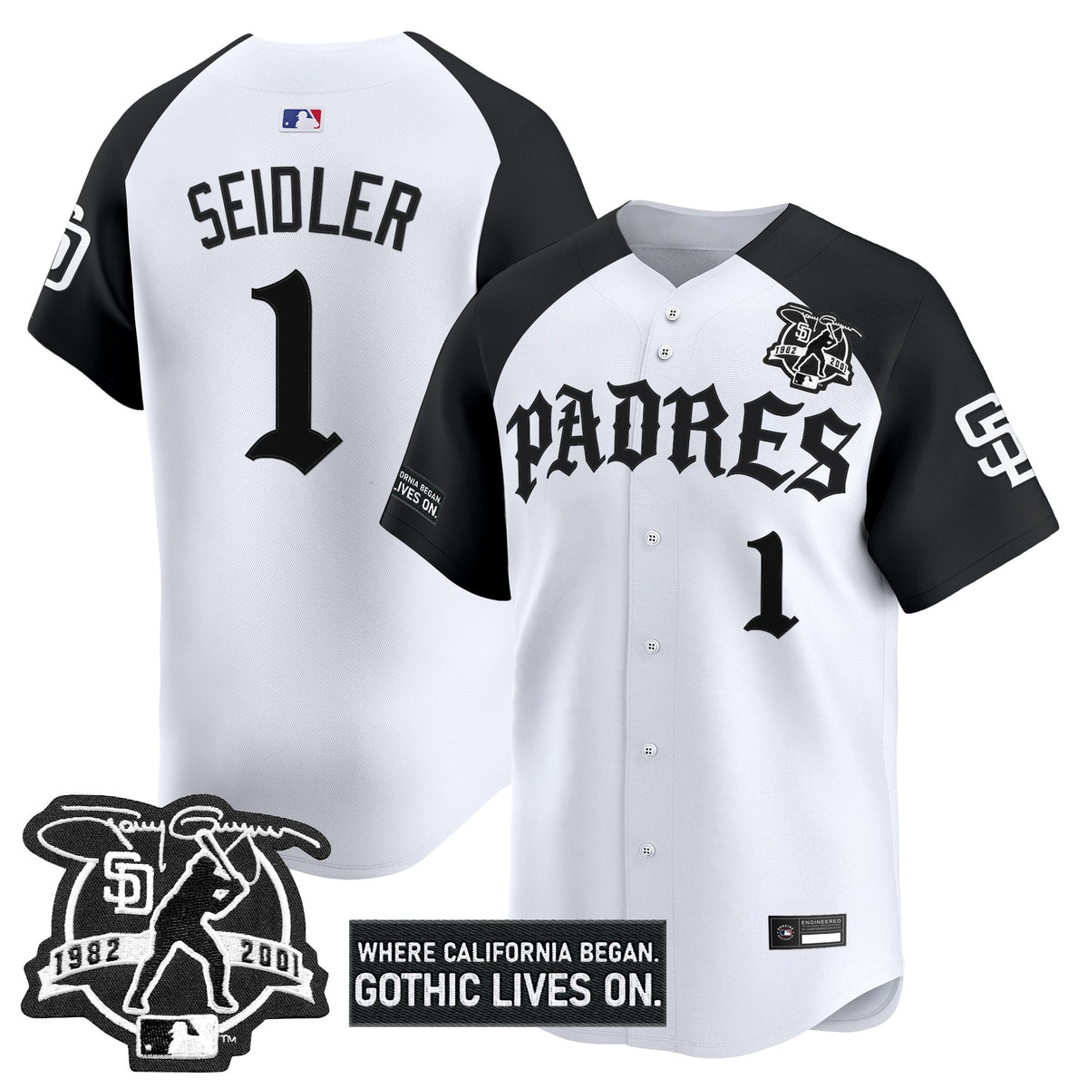 Men's San Diego Padres 'Old English Edition' Vapor Premier Limited Jersey - All Stitched