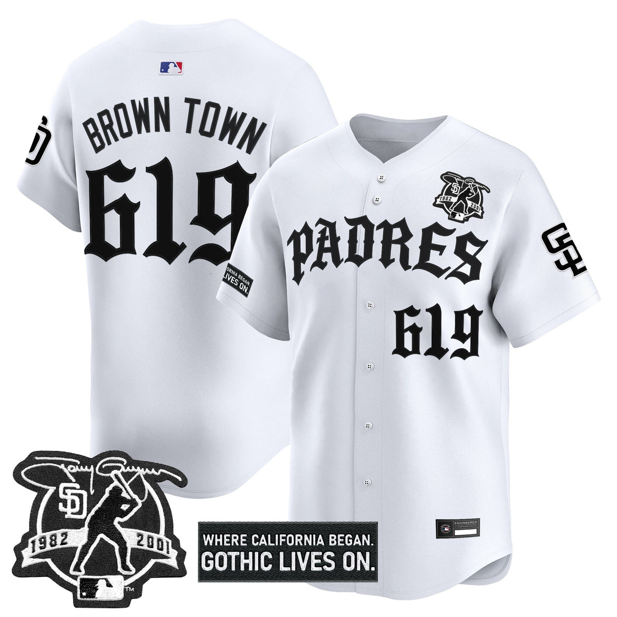 Men's San Diego Padres 'Old English Edition' Vapor Premier Limited Jersey - All Stitched