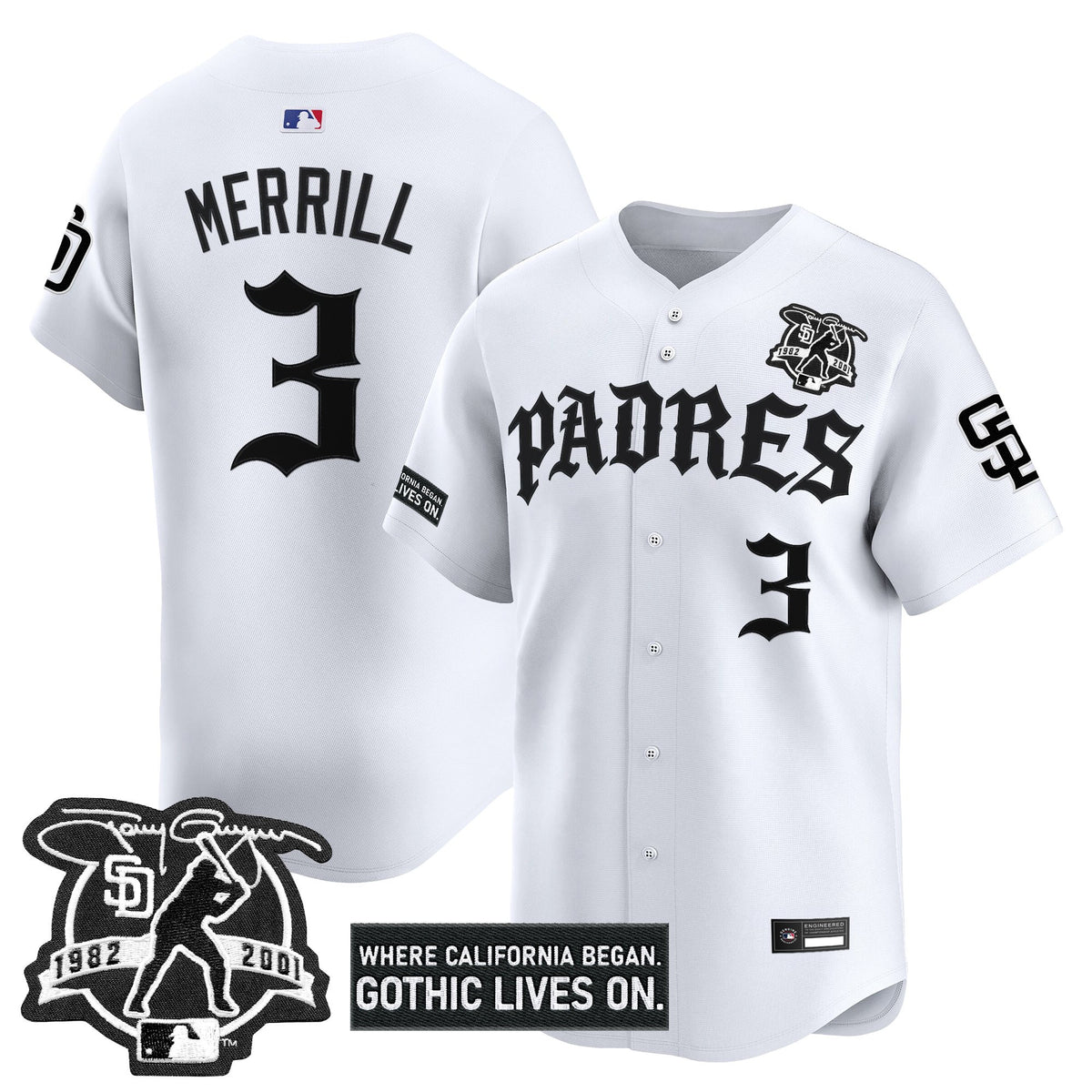 Men's San Diego Padres 'Old English Edition' Vapor Premier Limited Jersey - All Stitched