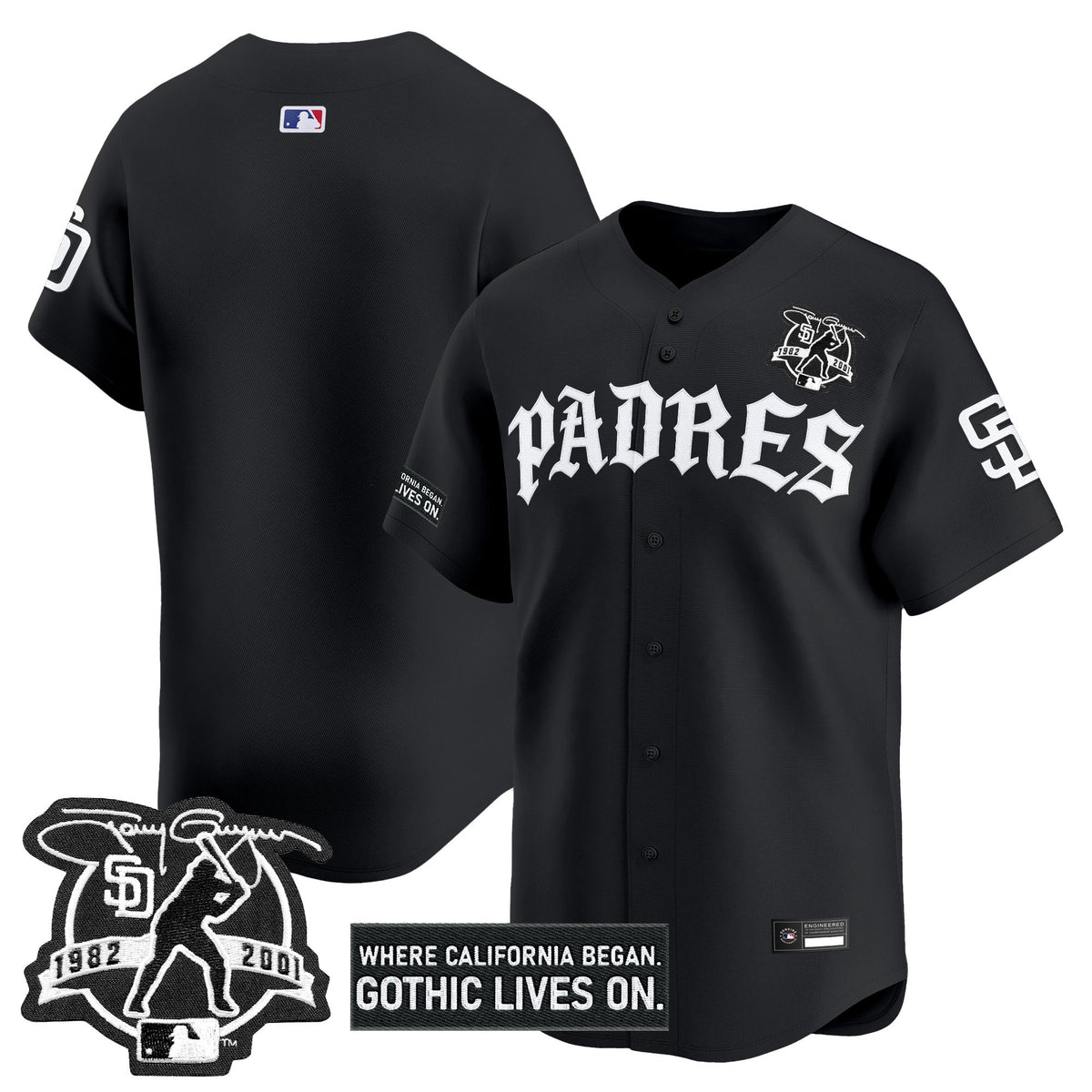 Men's San Diego Padres 'Old English Edition' Vapor Premier Limited Jersey - All Stitched