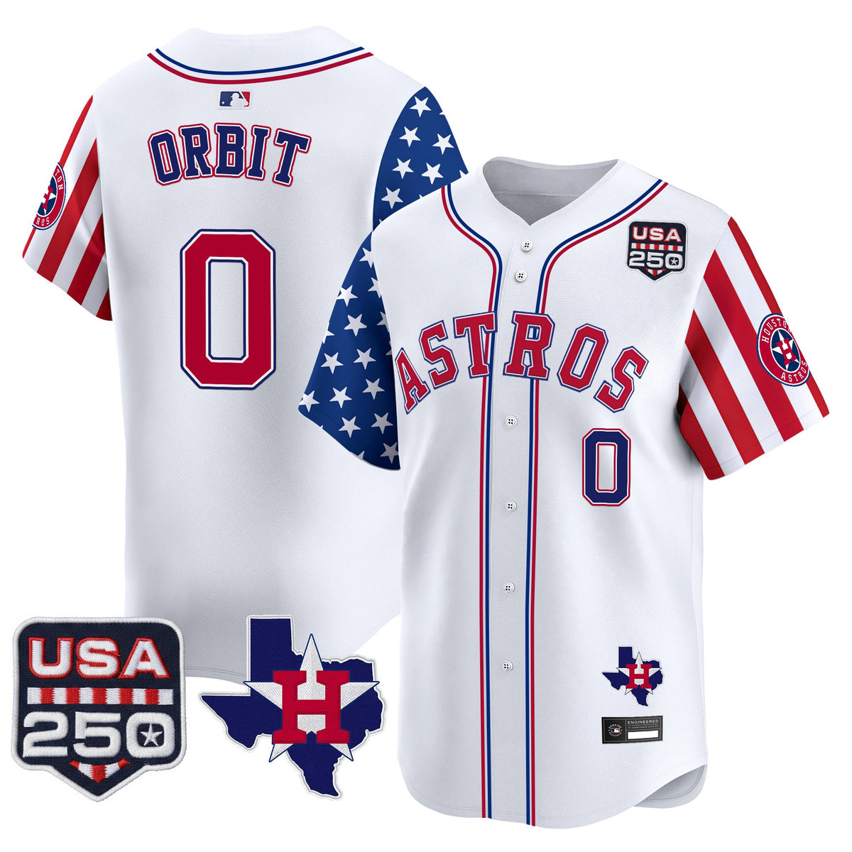 Men's Houston Astros "America 250 Edition" Vapor Premier Limited Jersey - All Stitched