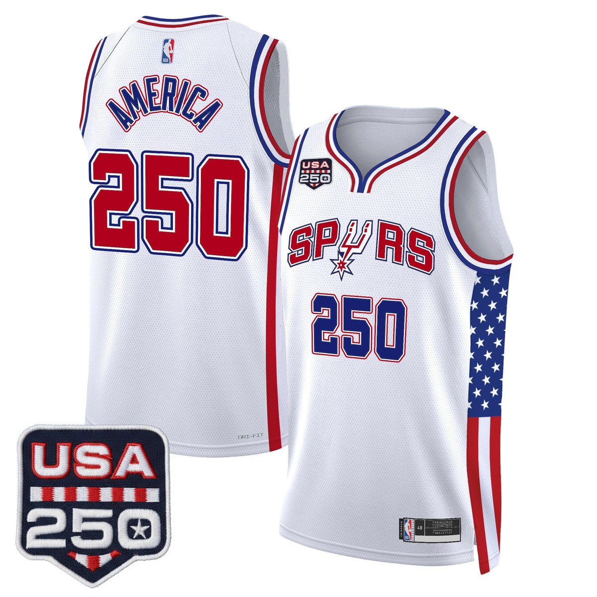 Men's San Antonio Spurs "America 250 Edition" Swingman Jersey - All Stitched