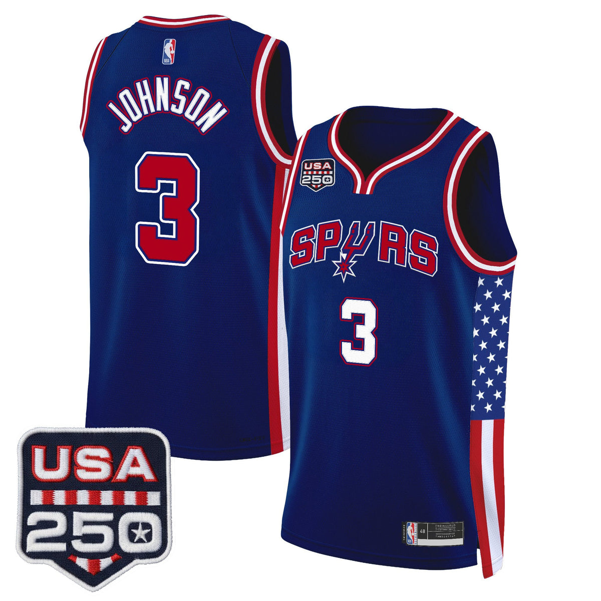 Men's San Antonio Spurs "America 250 Edition" Swingman Jersey - All Stitched