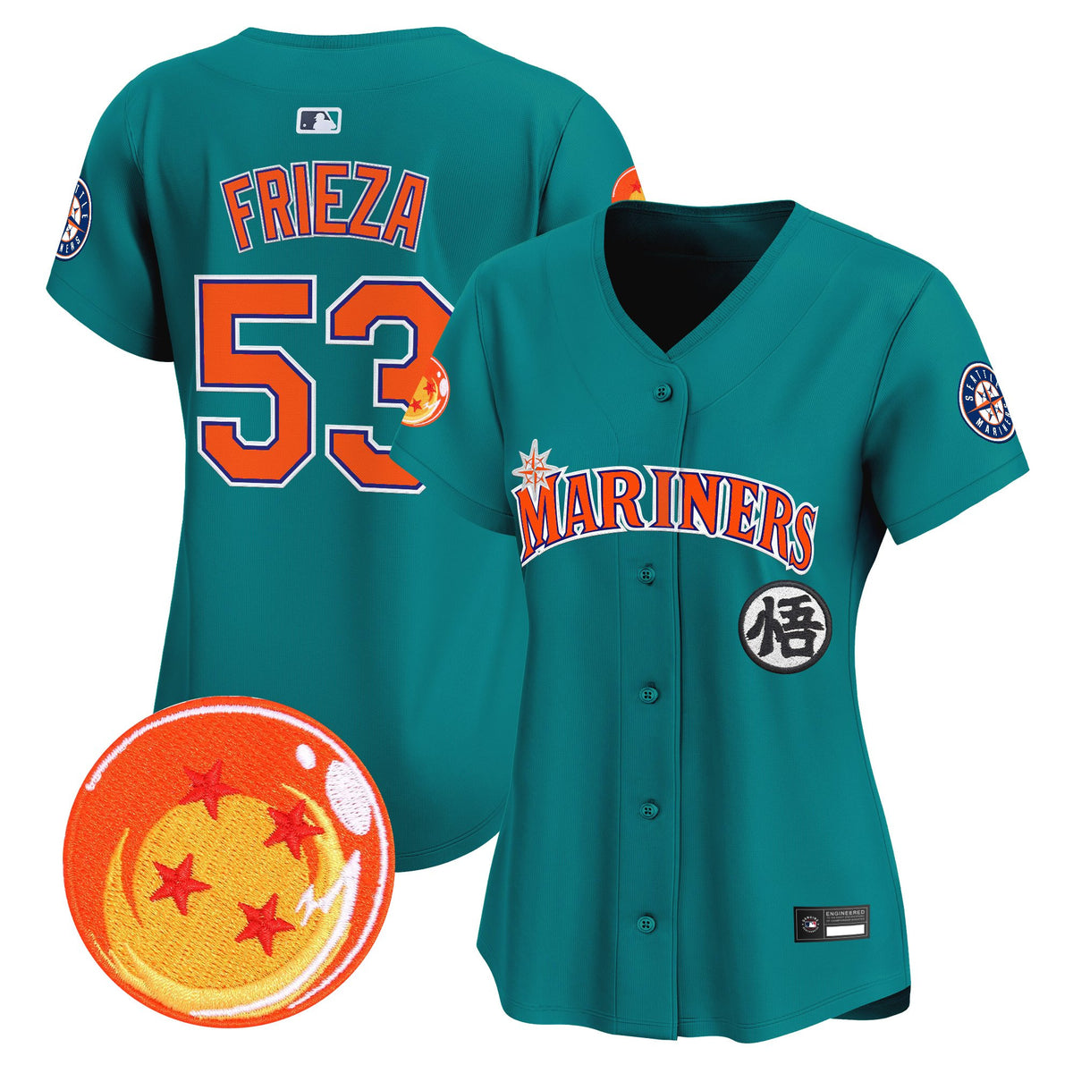 Women's Seattle Mariners x Dragon Ball Vapor Premier Limited Jersey - All Stitched