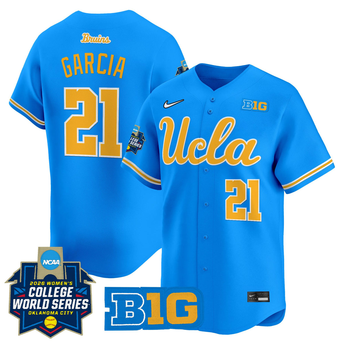 Men's Size - UCLA Bruins Softball 2026 World Series (WCWS) Vapor Premier Limited Jersey - All Stitched