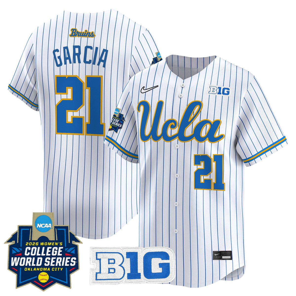 Men's Size - UCLA Bruins Softball 2026 World Series (WCWS) Vapor Premier Limited Jersey - All Stitched