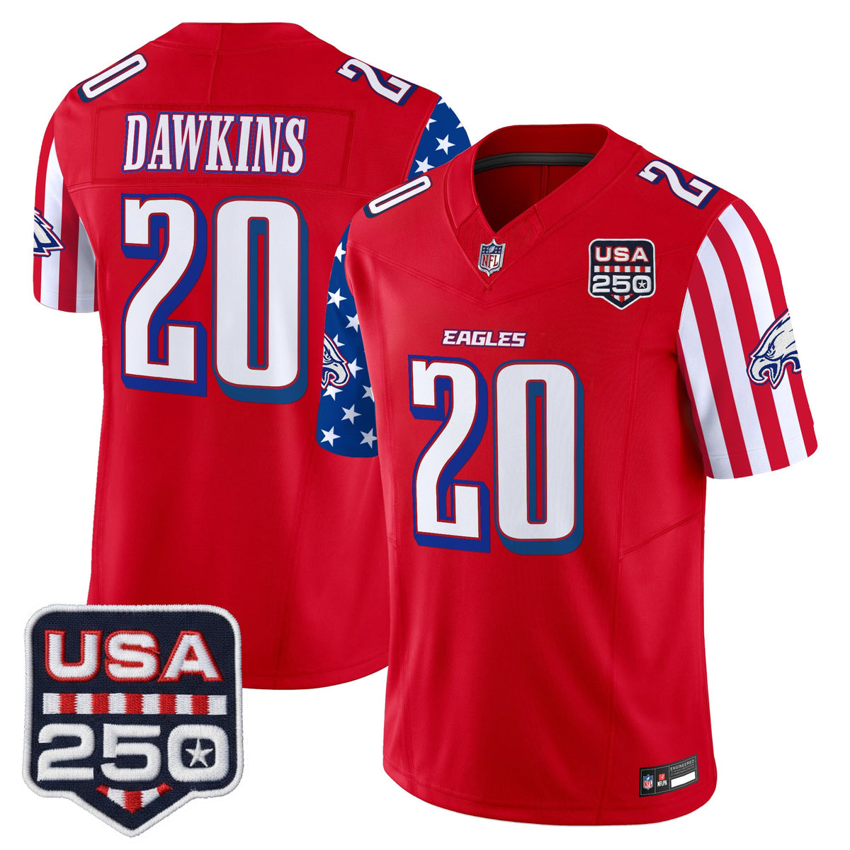 Men's Philadelphia Eagles "America 250 Edition" Vapor Limited Jersey - All Stitched