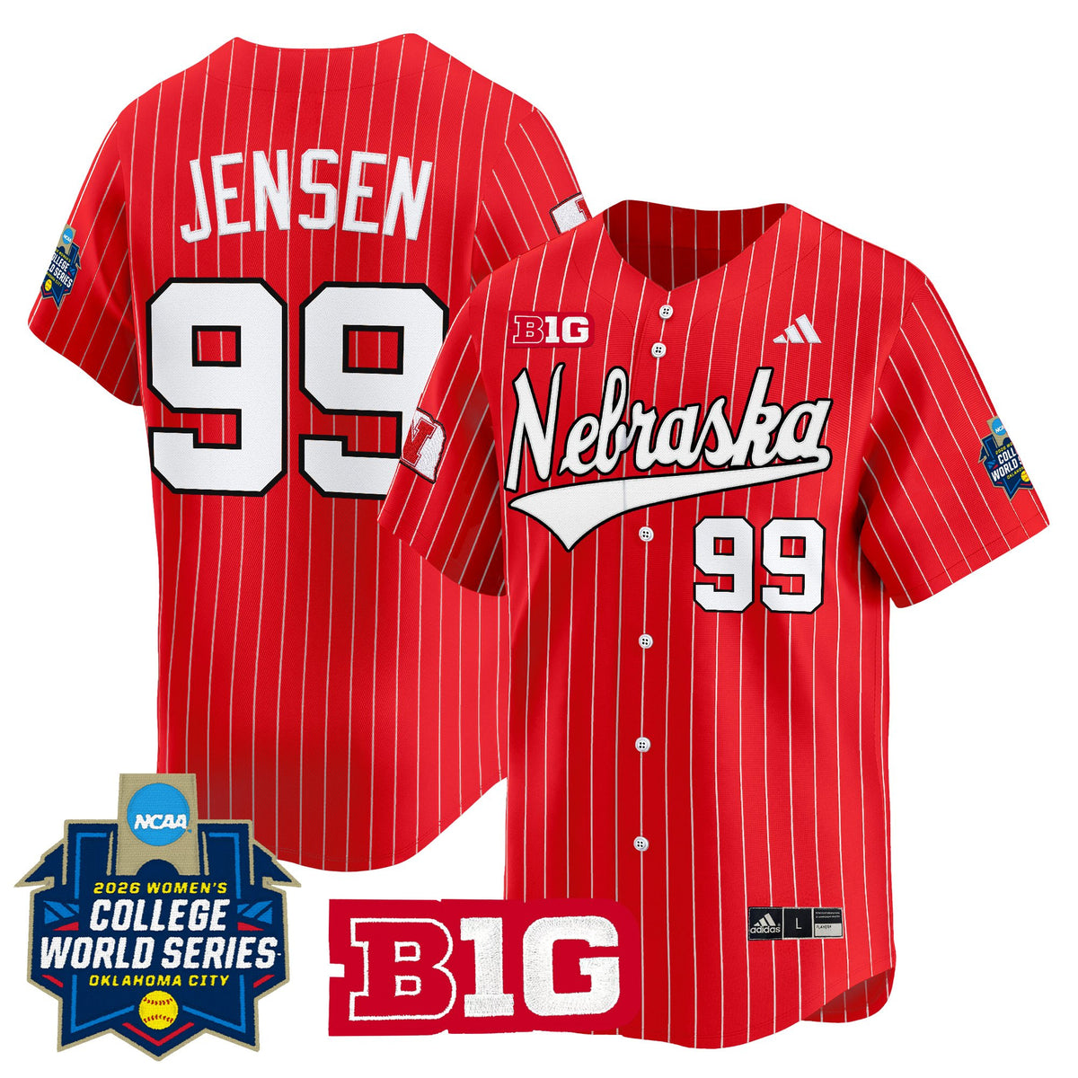Men's Size - Nebraska Cornhuskers Softball 2026 World Series (WCWS) Vapor Premier Limited Jersey - All Stitched