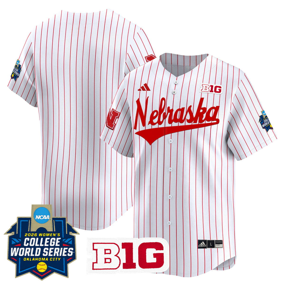 Men's Size - Nebraska Cornhuskers Softball 2026 World Series (WCWS) Vapor Premier Limited Jersey - All Stitched