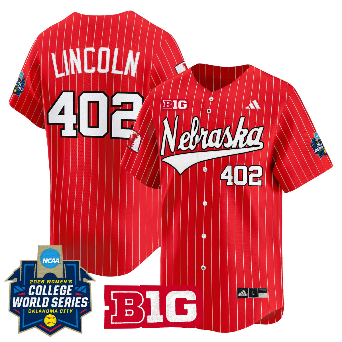 Men's Size - Nebraska Cornhuskers Softball 2026 World Series (WCWS) Vapor Premier Limited Jersey - All Stitched