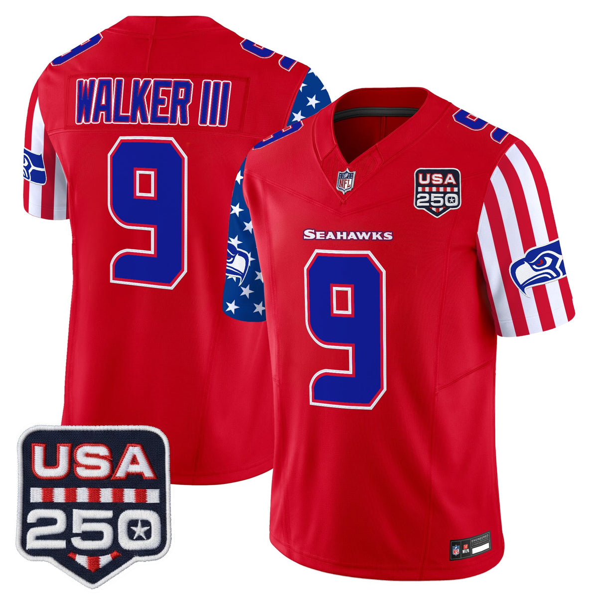 Men's Seattle Seahawks "America 250 Edition" Vapor Limited Jersey - All Stitched