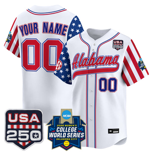 Alabama Softball "America 250 Edition" Vapor Premier Limited Custom Jersey - 2026 World Series (WCWS) - All Stitched
