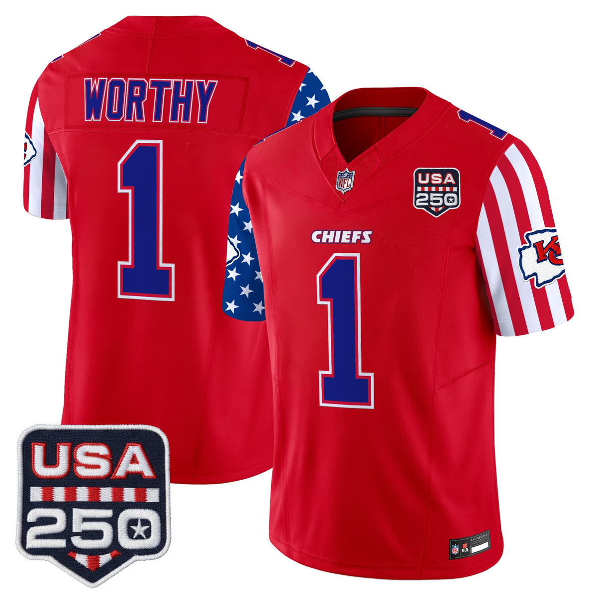 Men's Chiefs "America 250 Edition" Vapor Limited Jersey - All Stitched